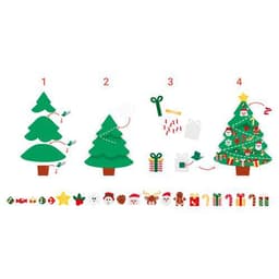 Kit DIY sapin de Noël géant feutrine avec 30 décorations - Image 5