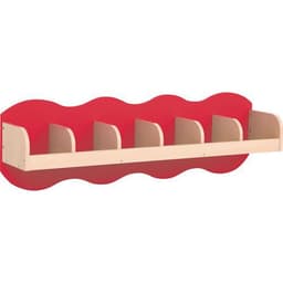 Lisse d'accueil 6 casiers rouge - Image principale