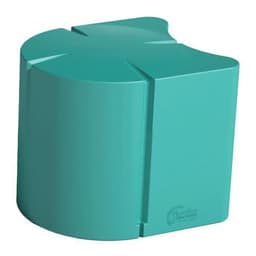 Pouf ovale Connexio - bleu turquoise - Image principale