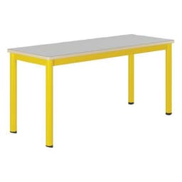Table Carélie mobile 130x50 cm strat. gris chants alaisés - Mobidecor - Image principale