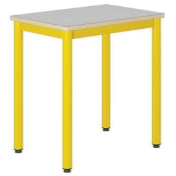 Table Carélie 70x50 cm fixe stratifié gris chants alaisés - Mobidecor - Image principale