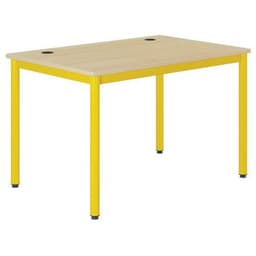 Table Info prof 80 cm T6 passe câble méla. chants polypro - Mobidecor - Image 2