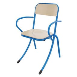 Fauteuil Trévise AST accotoirs tube - bleu - Image principale