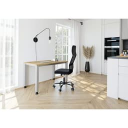 Bureau droit pieds carrés 140 cm Blanc - Image 3