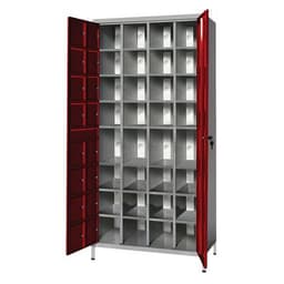 Armoire de stockage 32 téléphones/tablettes Gris/Rouge - Manutan Expert - Image 2