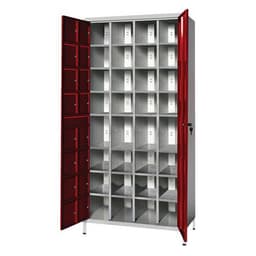 Armoire de stockage 32 téléphones/tablettes Gris/Rouge - Manutan Expert - Image 4