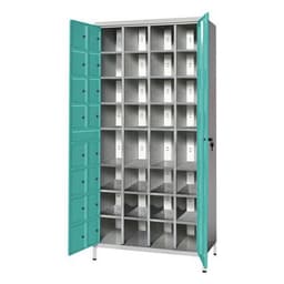Armoire de stockage 32 téléphones/tablettes Gris/Vert amande - Manutan Expert - Image 4