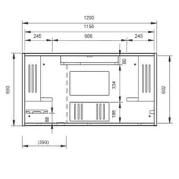 Bureau mural 120 x 26 x 65 cm Chêne - Image 7
