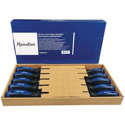 Jeu de 10 tournevis fente, Pozidriv et Phillips - Manutan - Image 2