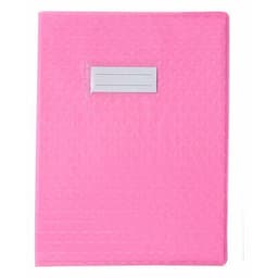 Protège-cahier plastique 17x22 cm épaisseur 12/100e - Rose - Image principale