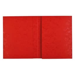 Protège-cahier carte lustrée forte 2 très grands rabats 225g 17x22 cm - Rouge - Image principale