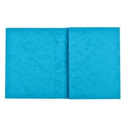 Protège-cahier carte lustrée forte 2 très grands rabats 225g 17x22 cm - Bleu - Image principale
