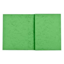 Protège-cahier carte lustrée forte 2 très grands rabats 225g 17x22 cm - Vert - Image principale