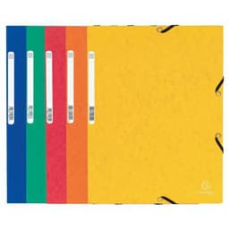 Paquet de 10 chemises A4 à élastiques et rabats pour format A4 assorties. carte lustrée - Image principale