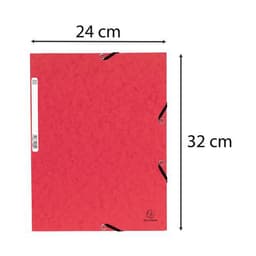 Chemise élastique et rabats A4 Rouge - Image 4
