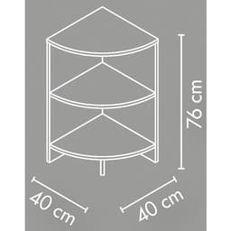 Meuble d'angle extérieur 1 étagère bouleau - Image 3