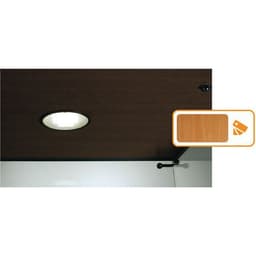 Vitrine Easy E5 - Avec armoire basse et éclairage socle Hêtre - Image 3