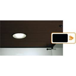 Vitrine Easy E6 - Avec armoire basse et éclairage socle Noir - Image 2