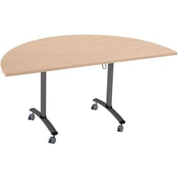 Table demi-lune plateau mélaminé pivotant Axe - Manutan Expert - Image 7