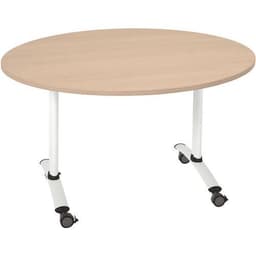 Table ronde plateau mélaminé pivotant Axe - Manutan Expert - Image 10