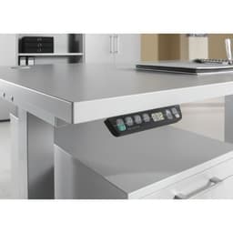 Bureau électrique mémoire 160 x 80 cm Gris - Image 3