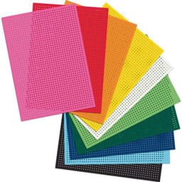 Set 10 feuilles carton à broder couleurs assorties - Image 5