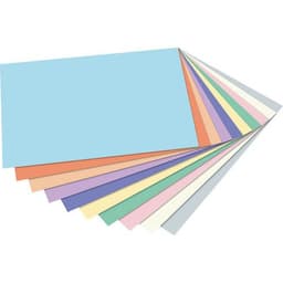 Assortiment 100 fles papier dessin A4 130g 10 coloris pastel - Image 3