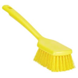 Lot de 10 Brosse à main manche court, 300 mm, dur, jaune - Image 3