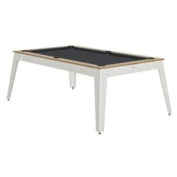 Billard Steel cadre chêne sablé - tapis slate - pieds blancs - Image principale