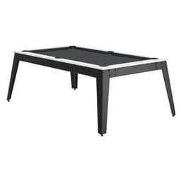 Billard Steel cadre blanc - tapis slate - pieds gris - Image principale