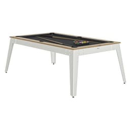Billard Steel cadre chêne sablé - pieds blancs Rene Pierre - Image 3