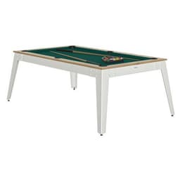 Billard Steel cadre chêne sablé - pieds blancs Rene Pierre - Image 6