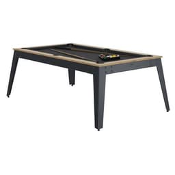 Billard Steel cadre chêne sablé - pieds gris Rene Pierre - Image 2