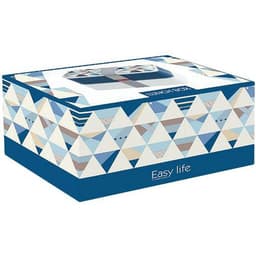 Boîte repas 2 compartiments Bleu - Lunch Box - Easy Life - Image 2