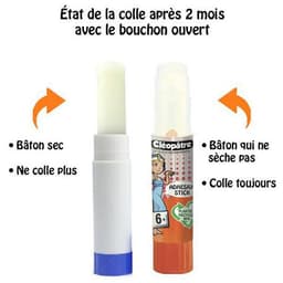 Bâton colle transparente 21 g Cléostik - Image 3