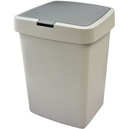 Poubelle Delta couvercle à clapet Gris 10L - Image 2