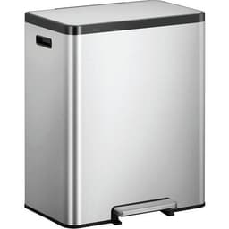 Poubelle à pédale Ecocasa II Recycling Step Bin 36+24 L inox - Image principale