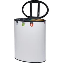 Poubelle tri sélectif Lune Binc 3flux couvercle ouvert Blanc - Image 8