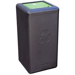 Poubelle circulaire BrickBin 65L Déchets organiques Noir/ver - Image principale