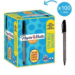 Lot de 100 Stylo bille Per Mate Inkjoy100 cap noir format éco 80+20 - Image principale
