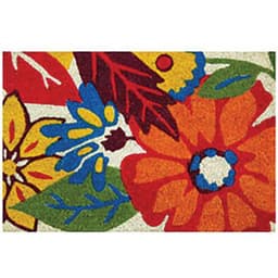 Lot de 2 Tapis coco blanchi avec flowers 40x60cm - Image principale