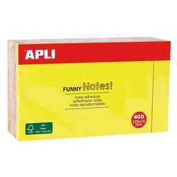 Cube 400 feuilles 75 x 125 mm 4 couleurs fluo assorties. - Image principale