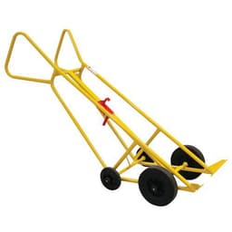 Diable acier porte-fût ergonomique charge 250 kg - Roues Solid - Image principale