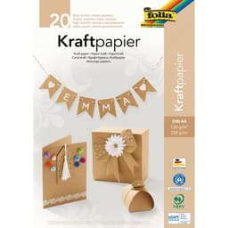 Bloc 20 feuilles kraft brun 21x29.7 cm 120g et 230g - Image principale