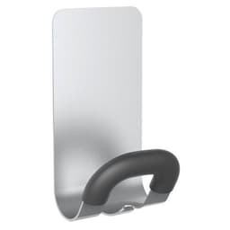 Patère magnétique en acier embout ABS Gris métal - Image principale