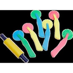 Accessoires de modelage (6 roulettes + 1 rouleau) - Image principale