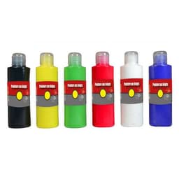 Assortiment 6 flacons de 250ml de gouache aux doigts couleurs vives sélection PICHON - Image principale