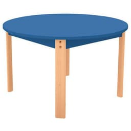 Table Ergo ronde T0 - bleu/hêtre - Image principale