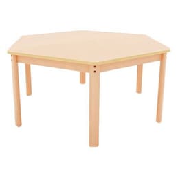 Table Ergo hexagonale T0 - hêtre/hêtre - Image principale