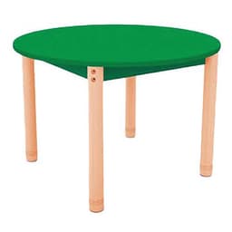 Table Classik ronde réglable T3 à T4 - piètement bois hêtre - Image 3